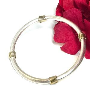 Sterling Taxco Two Tone Bangle